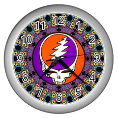 Gratefuldead Grateful Dead Pattern Wall Clock (silver) by Sarkoni