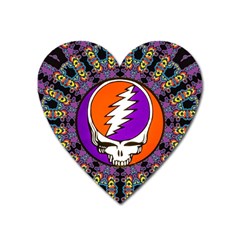 Gratefuldead Grateful Dead Pattern Heart Magnet by Sarkoni