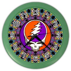 Gratefuldead Grateful Dead Pattern Color Wall Clock by Sarkoni