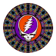 Gratefuldead Grateful Dead Pattern Round Glass Fridge Magnet (4 Pack) by Sarkoni