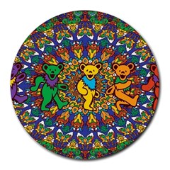 Grateful Dead Pattern Round Mousepad by Sarkoni