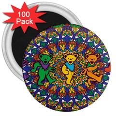 Grateful Dead Pattern 3  Magnets (100 Pack)