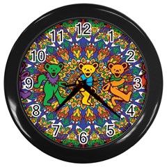 Grateful Dead Pattern Wall Clock (Black)