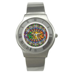 Grateful Dead Pattern Stainless Steel Watch