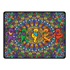 Grateful Dead Pattern Two Sides Fleece Blanket (Small)