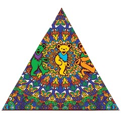 Grateful Dead Pattern Wooden Puzzle Triangle