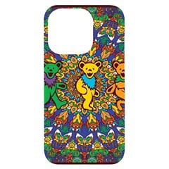 Grateful Dead Pattern iPhone 14 Pro Black UV Print Case