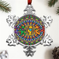 Grateful Dead Pattern Metal Small Snowflake Ornament