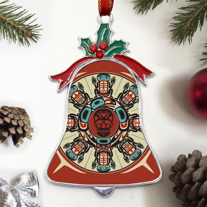 Grateful-dead-pacific-northwest-cover Metal Holly Leaf Bell Ornament