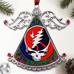 Grateful Dead - Metal Angel With Crystal Ornament by Sarkoni