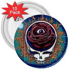 Grateful-dead-ahead-of-their-time 3  Buttons (10 Pack)  by Sarkoni