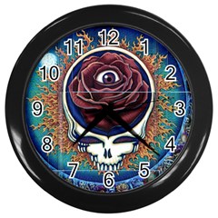 Grateful-dead-ahead-of-their-time Wall Clock (black) by Sarkoni