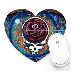 Grateful-dead-ahead-of-their-time Heart Mousepad by Sarkoni