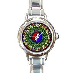 Grateful Dead Round Italian Charm Watch by Sarkoni