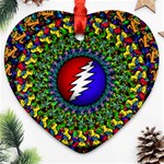 Grateful Dead Heart Ornament (Two Sides) Front