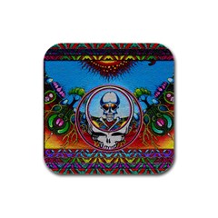 Grateful Dead Wallpapers Rubber Square Coaster (4 pack)