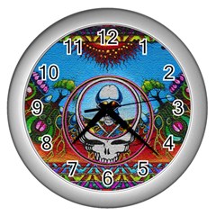 Grateful Dead Wallpapers Wall Clock (Silver)