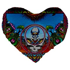 Grateful Dead Wallpapers Large 19  Premium Heart Shape Cushions