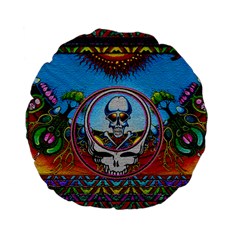 Grateful Dead Wallpapers Standard 15  Premium Flano Round Cushions