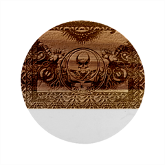 Grateful Dead Wallpapers Marble Wood Coaster (Round)