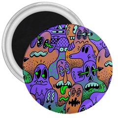 Trippy Aesthetic Halloween 3  Magnets by Sarkoni