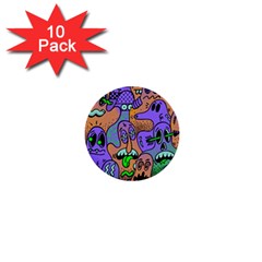 Trippy Aesthetic Halloween 1  Mini Buttons (10 Pack)  by Sarkoni