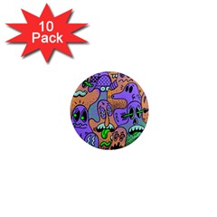 Trippy Aesthetic Halloween 1  Mini Magnet (10 Pack)  by Sarkoni