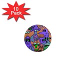 Trippy Aesthetic Halloween 1  Mini Magnet (10 pack)  Front