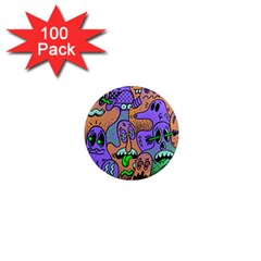 Trippy Aesthetic Halloween 1  Mini Magnets (100 Pack)  by Sarkoni