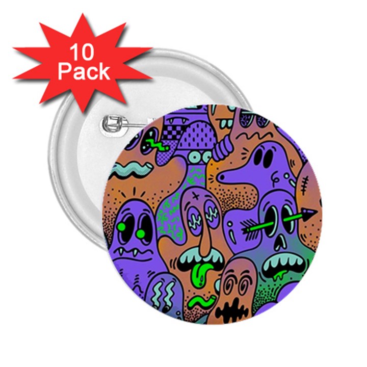 Trippy Aesthetic Halloween 2.25  Buttons (10 pack) 