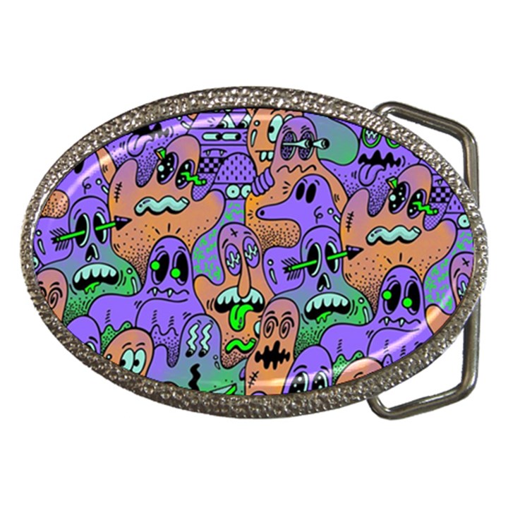 Trippy Aesthetic Halloween Belt Buckles