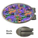 Trippy Aesthetic Halloween Money Clips (Oval)  Front