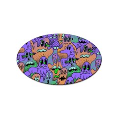 Trippy Aesthetic Halloween Sticker (oval) by Sarkoni