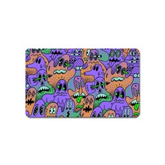 Trippy Aesthetic Halloween Magnet (name Card) by Sarkoni