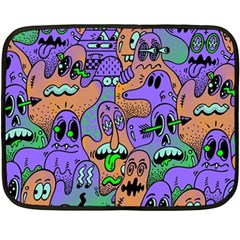 Trippy Aesthetic Halloween Two Sides Fleece Blanket (mini) by Sarkoni