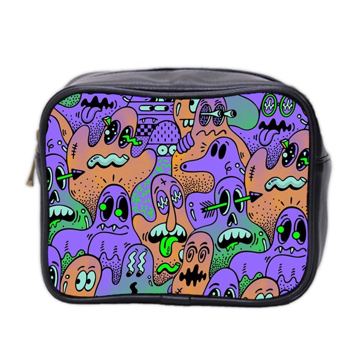 Trippy Aesthetic Halloween Mini Toiletries Bag (Two Sides)