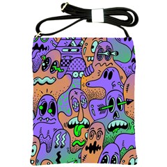 Trippy Aesthetic Halloween Shoulder Sling Bag by Sarkoni