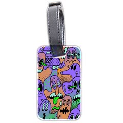 Trippy Aesthetic Halloween Luggage Tag (two Sides) by Sarkoni