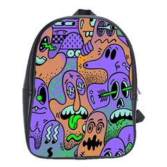 Trippy Aesthetic Halloween School Bag (xl) by Sarkoni