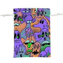 Trippy Aesthetic Halloween Lightweight Drawstring Pouch (xl) by Sarkoni