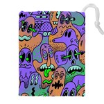 Trippy Aesthetic Halloween Drawstring Pouch (5XL) Front