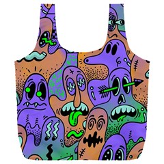 Trippy Aesthetic Halloween Full Print Recycle Bag (xxxl) by Sarkoni