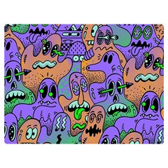 Trippy Aesthetic Halloween Premium Plush Fleece Blanket (extra Small) by Sarkoni