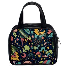 Alien Rocket Space Aesthetic Classic Handbag (two Sides) by Sarkoni