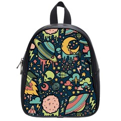 Alien Rocket Space Aesthetic School Bag (small) by Sarkoni