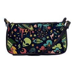 Alien Rocket Space Aesthetic Shoulder Clutch Bag by Sarkoni