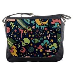 Alien Rocket Space Aesthetic Messenger Bag by Sarkoni