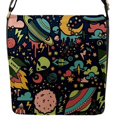 Alien Rocket Space Aesthetic Flap Closure Messenger Bag (s) by Sarkoni