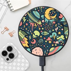 Alien Rocket Space Aesthetic Wireless Fast Charger(black) by Sarkoni