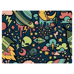 Alien Rocket Space Aesthetic Two Sides Premium Plush Fleece Blanket (extra Small) by Sarkoni